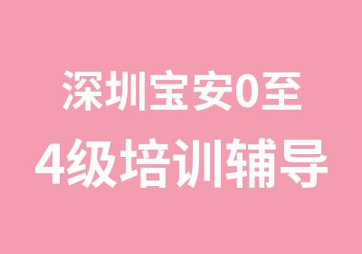 深圳宝安0至4级培训辅导班