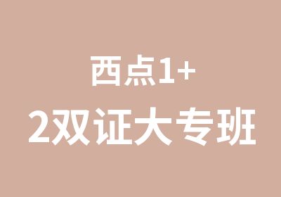 西点1+2双证大专班