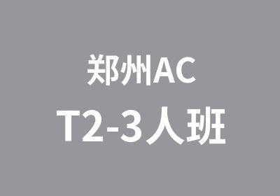 郑州ACT2-3人班