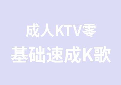 成人KTV零基础速成K歌流行唱法培训