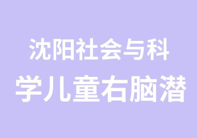 沈阳社会与科学儿童右脑潜能开发训练