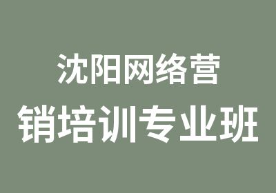 沈阳网络营销培训专业班