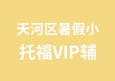 天河区暑假小托福VIP辅导班