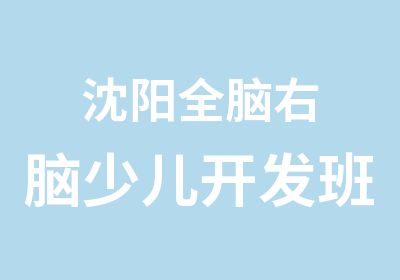 沈阳全脑右脑少儿开发班