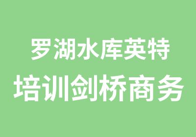 罗湖水库英特培训剑桥商务英语