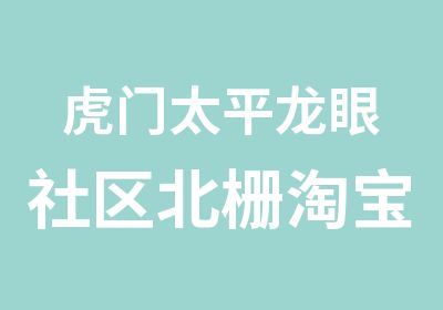 虎门太平龙眼社区北栅开店推广运营班