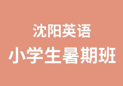 沈阳英语小学生暑期班