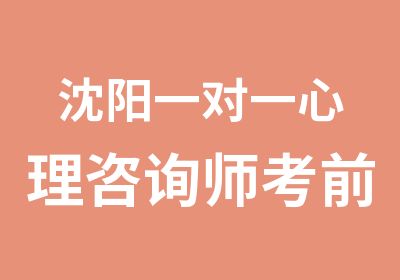 沈阳心理咨询师考前培训