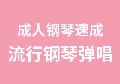 成人钢琴速成流行钢琴弹唱歌曲即兴伴奏