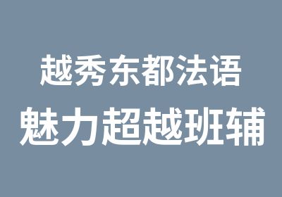 越秀东都法语魅力超越班辅导课程