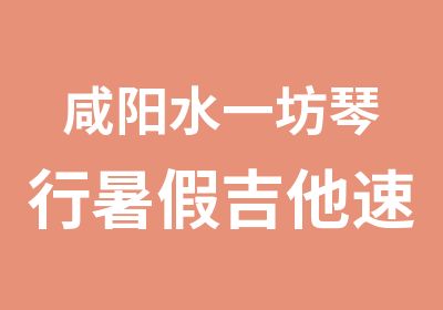 咸阳水一坊琴行暑假吉他速成班！