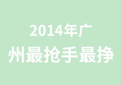 2014年广州挣钱的职位技能