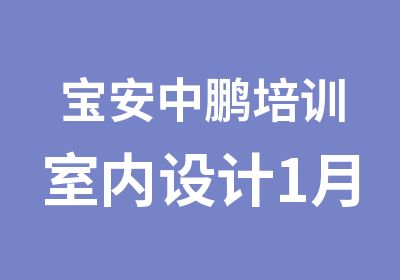 宝安中鹏培训室内设计1月份寒假培训