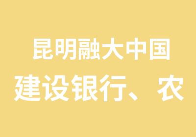 昆明融大中国建设银行、农业发展银行面试培训班