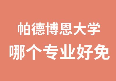 帕德博恩大学哪个专业好免学费吗