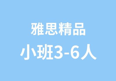 雅思精品小班3-6人