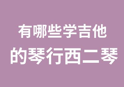 有哪些学吉他的琴行西二琴行