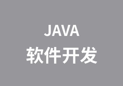 JAVA软件开发