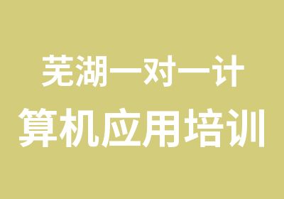 芜湖计算机应用培训