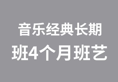 音乐经典长期班4个月班艺考培训班