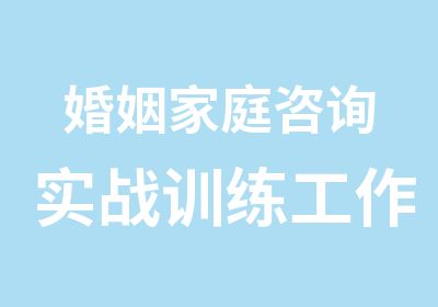 婚姻家庭咨询实战训练工作坊