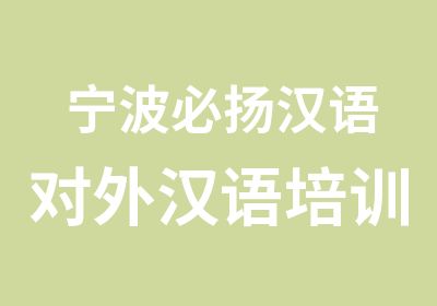 宁波必扬汉语对外汉语培训（商务汉语/行业汉语）