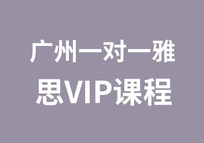 广州雅思VIP课程辅导班