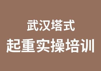 武汉塔式起重实操培训