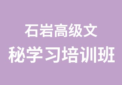 石岩文秘学习培训班