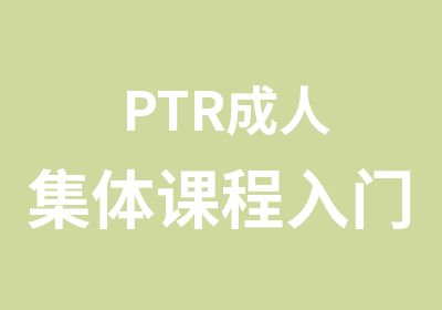 PTR成人集体课程入门