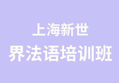 上海新世界法语培训班