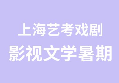 上海艺考戏剧影视文学暑期集训班