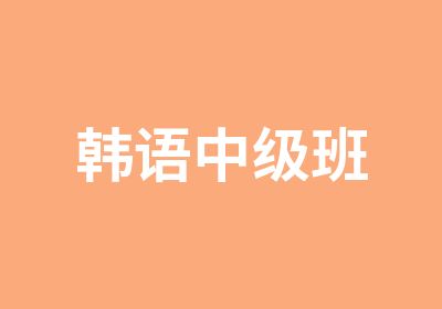 韩语中级班