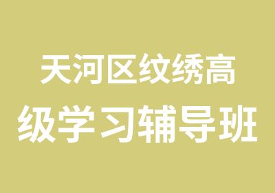 天河区纹绣学习辅导班