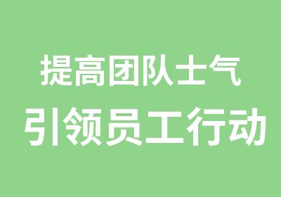 提高团队士气引领员工行动