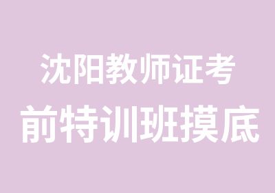 沈阳教师证考前特训班摸底