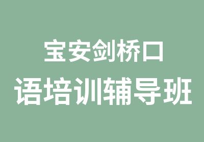 宝安剑桥口语培训辅导班