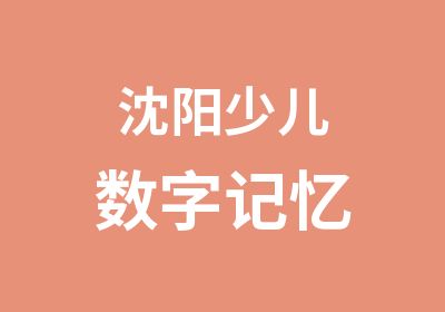 沈阳少儿数字记忆