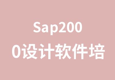 Sap2000设计软件培训