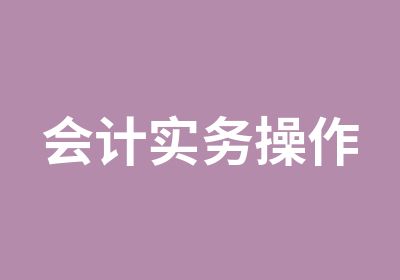 会计实务操作