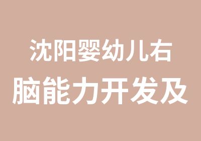 沈阳婴幼儿右脑能力开发及综合素质培养