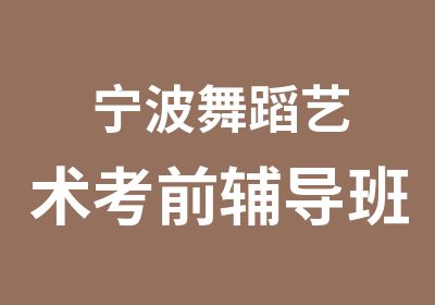 宁波舞蹈艺术考前辅导班