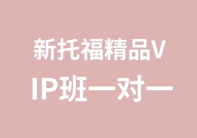 新托福精品VIP班