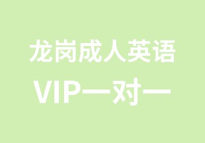 龙岗成人英语VIP课程培训