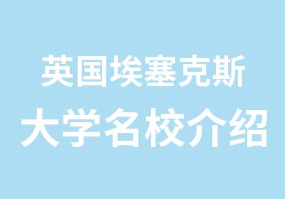 英国埃塞克斯大学介绍