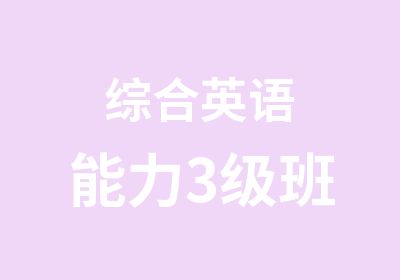 综合英语能力3级班