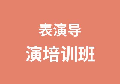 表演导演培训班