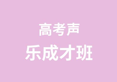 高考声乐成才班