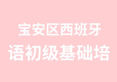 宝安区西班牙语初级基础培训班