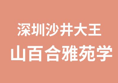 深圳沙井大王山百合雅苑学吉他